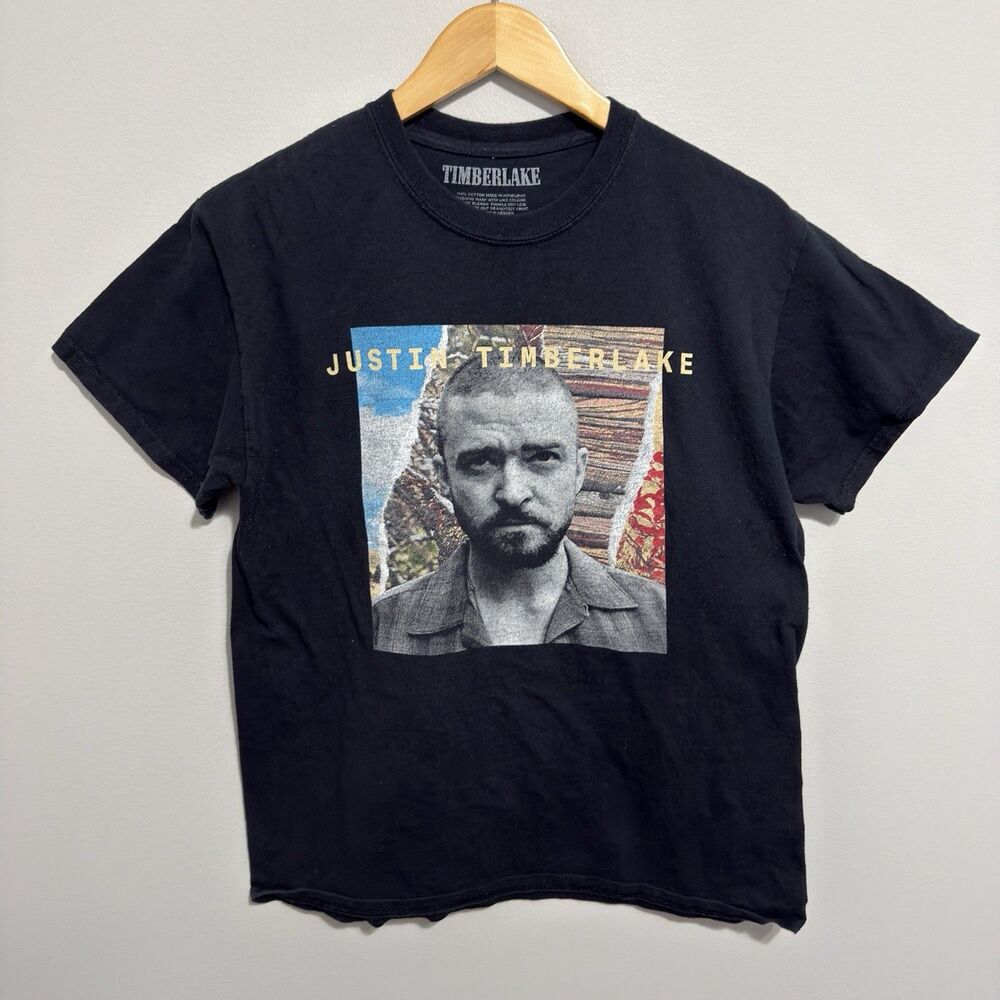 Justin Timberlake Tour T-Shirt Mens Medium M Black Graphic Man Of The Woods 2018